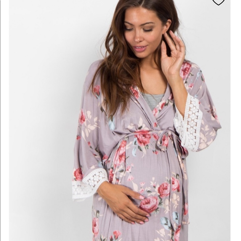 Pinkblush maternity delivery robe - S